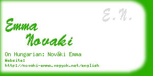 emma novaki business card